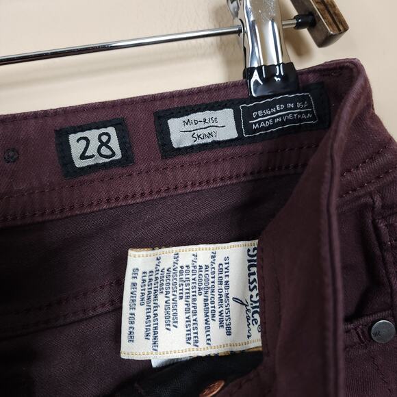 Miss Me Mid Rise Skinny Jeans in Dark Wine Size 28 - Picture 9 of 10